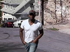 Chocolate thug drills white guy after getting epic head