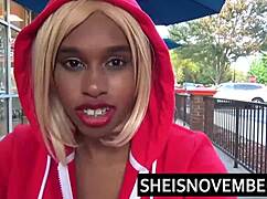 Msnovember's Tight Ebony Pussy Penetrated By Old Man BBC. Deep Screaming From Doggy POV.