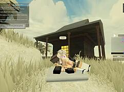 i love watching this cute whore riding my ass and pussy in bent over anal sex