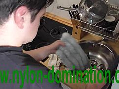 Nylon domina takes control to train her submissive housewife