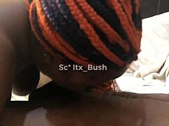 Real life sharing ebony girlfriend in close up doggystyle bent over with big ass and monster cock