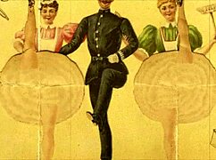 Vintage erotic illustration from retro comic cartoon