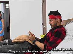 Latina roommate desires attention before outing