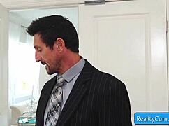 horny teen blonde gianna gem sucks huge cock and makes friend cum!