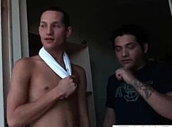 intense homosexual threesome with sucking and anal