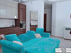 My18teen 18+s - Hot Lesbian Babes Finger and Dildo Fuck Each Other’s Shaved Pussy