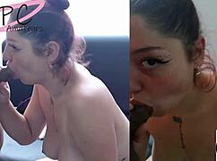 My sister reveals big tits while changing.