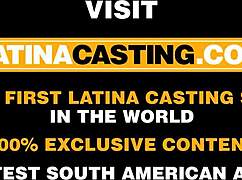 Latina model gets wild fuck during casting