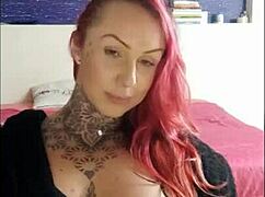 The sensual girl smokes and teases on webcam