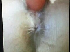 Masturbating intensely with dildo to orgasm