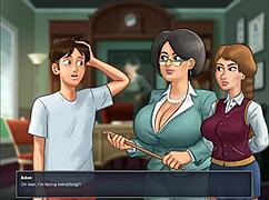 Teen Ebony Milf Plays Summertime Saga Hentai Fantasy With Big Tits And Boobs