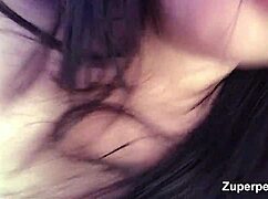 Sexy Latina Housewife Crystal Masturbates With Her Huge Tits And Nipples, Revealing Her Hot Pussy In Full Video.