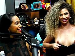 dani motta flashes natural tits, presenter gets hard.