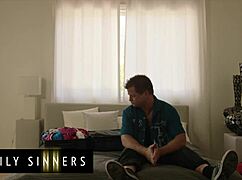 Carolina Sweets, my stepdaughter, begs for a big cock to satisfy her in doggy