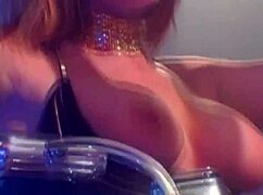 busty redheaded biker girl bent over for deep assfucking on her bike