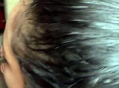 Amateur couple webcam blowjob leads to hardcore facial with ebony girlfriend