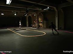 after roller derby, lesbians fuck with vibrators and dildos