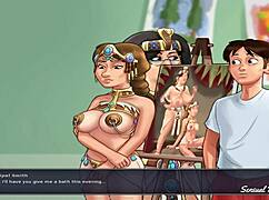 Summertime Saga Painting Two Cute Babes In Art Class