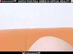 sexy girl roxanne teases her wet pink pussy in vr solo
