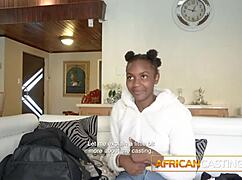 Hot black baddie in first interracial casting interview