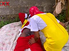 Santa Gifts Babe in Hijab in Bush