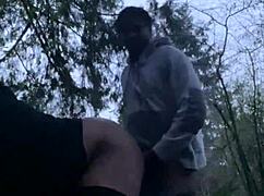 Nighttime Woods Encounter on Hiking Trail