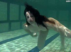 new teen 18+ enjoys bathing in bikini at beach underwater shower 😊