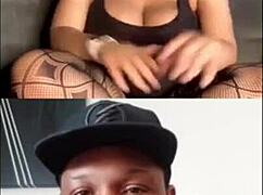 in this fetish scene, the woman cums on the man's feet during intense sex