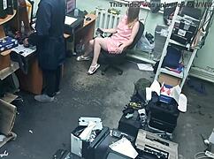 This slutty blonde just masturbates in public next to a total stranger, wild! 😲