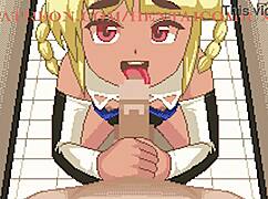 fuugetsuin fukigen na ichigo-chan anime hentai features creampie sex, blowjob, and doggystyle in game center