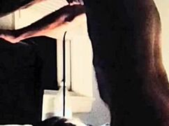 On her face with cock and balls homemade oral licking.