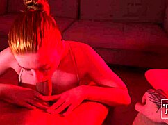 She's crazy about my dick, licked up all the cum