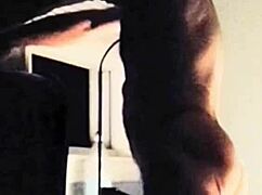 On her face with cock and balls homemade oral licking.