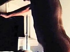 On her face with cock and balls homemade oral licking.