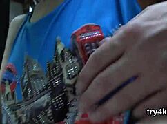 elegant nympho sucks penis in pov then gets pussy reamed