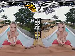 In this virtual reality porn, blonde teen britt blair experiences intense hard fucking, showcasing her small tits in a realistic scene