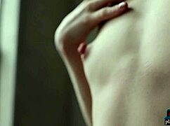 Stella rips clothes in intense sensual striptease.