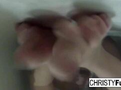 I'm in the sexy makeup room bath BTS, masturbating with big tits and ass, Christy Mack