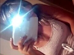 Squirting Babe Captures Her Wild Orgasm on Camera by Mirror!