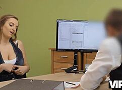 Sexy Blonde Milf Trades Sex For Cash In Office Casting