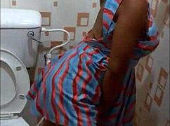 Wow, real Africans! POV gonzo blowjob in public bathroom!