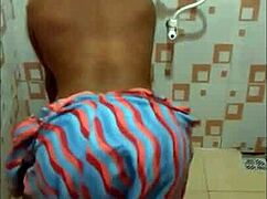 Wow, real Africans! POV gonzo blowjob in public bathroom!