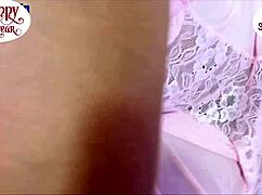 Horny girlfriend fucks lucky gateman as new year gift