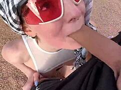 Teen gets bent over for public blowjob after quad bike date