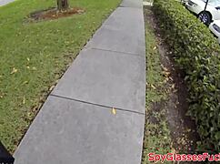 Big Ass Babe Bent Over Gets Pussy Fucked and Cum on Ass