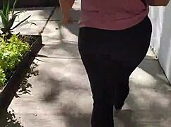 Meet neighbor on street, take her home for photos.