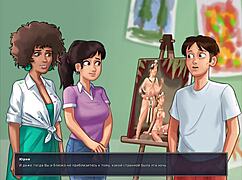 Summertime saga part 22: mother in law fucked on desk with monster cock!