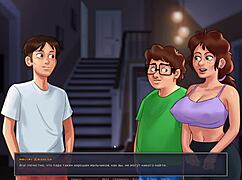 Summertime saga part 22: mother in law fucked on desk with monster cock!