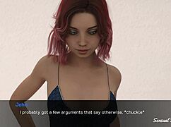 In lust theory, blonde and brunette share handjob in 3d