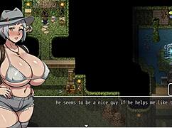 Lost Lagoon harem game ep 5, sexy farmer shows pussy outside! 😍
